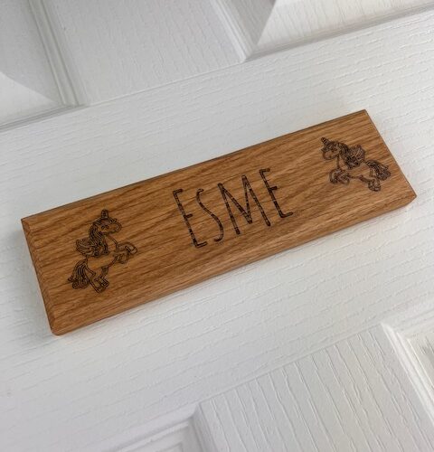 unicorn on door