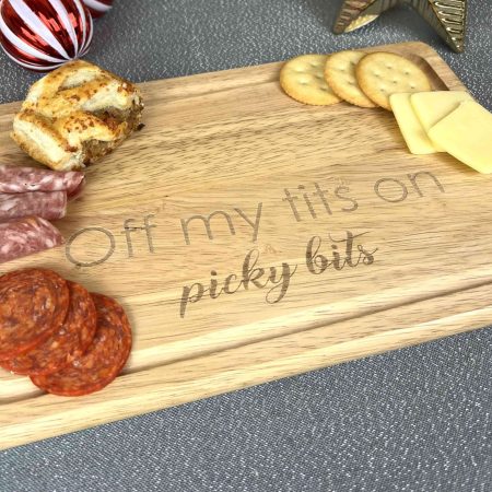 Standard picky bits engraved serving board