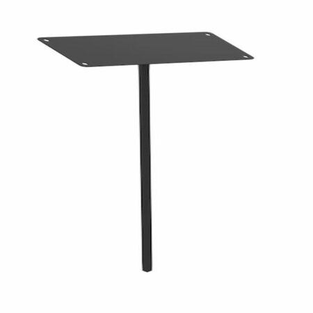Black metal memorial marker stake with angled back plate